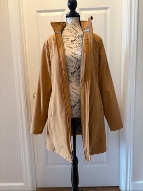 Women’s Tan Trench-Style Lightweight Jacket